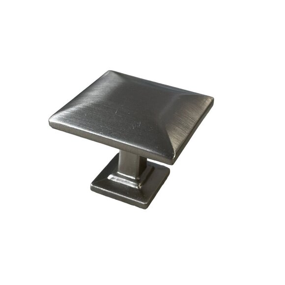 10 PK Brushed Nickel Square Cabinet Knob Modern Design Kitchen Bathroom - Picture 3 of 9